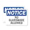 Signmission No Glassware Allowed, 24 in W x Rectangle, Plastic OS-2PACK-NS-P-1824-L-14635 - alternate 1